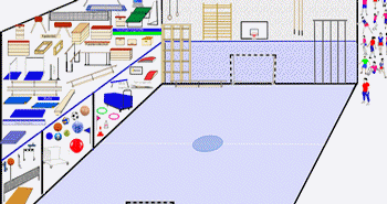 Sporthalle mit Gerteausstattung und Personen - odp-Version (Libre Office)